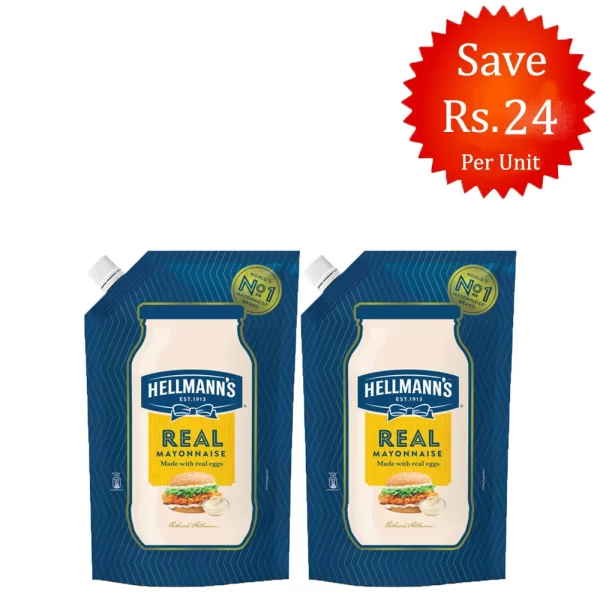 Hellmann’s Real Mayonnaise 900mL (Pack of 2)