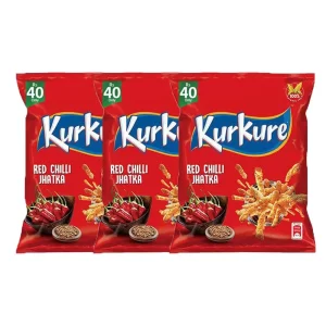 Kurkure Red Chilli 34g (Pack of 3)