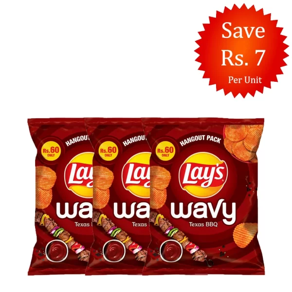 Lay's Wavy Texas BBQ 37g (Pack of 3)