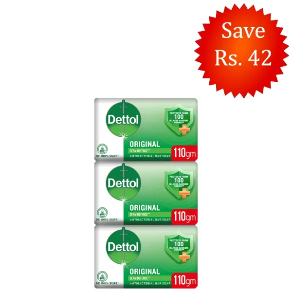 Dettol Antibacterial Soap 110g (Pack of 3)