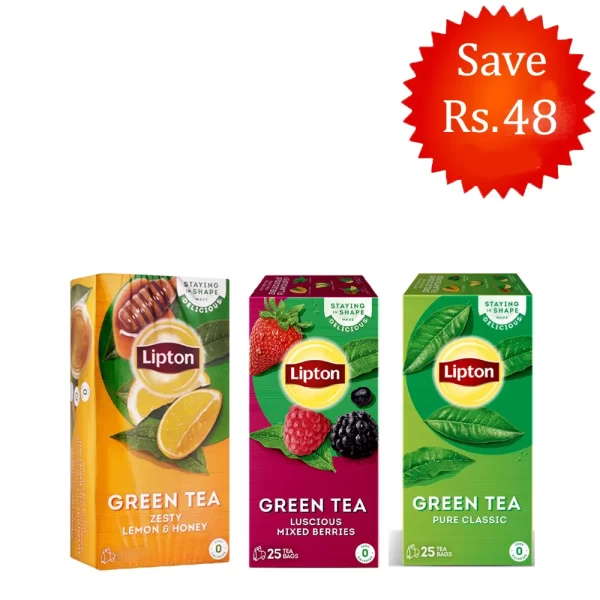 Lipton Green Tea 32.5g Variety Pack (25 Teabags Each)