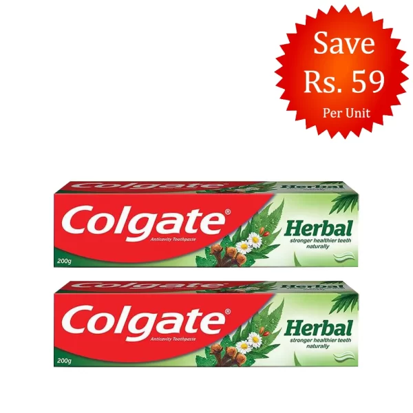 Colgate Herbal Toothpaste 200g (Pack of 2)