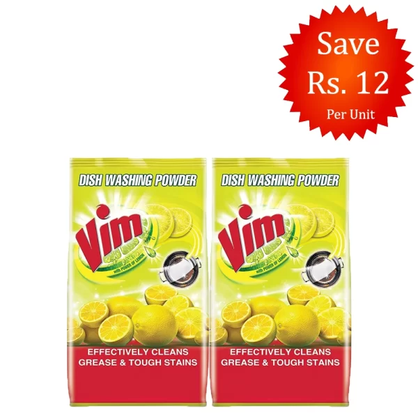 Vim Lemon Powder Scourer 750g (Pack of 2)