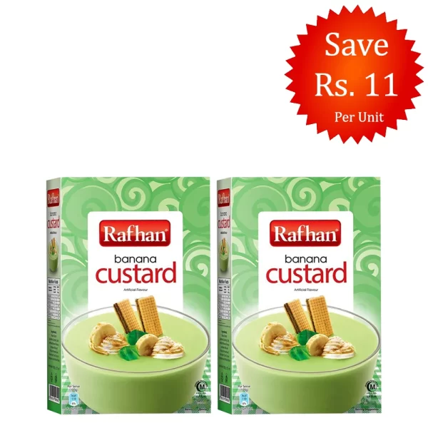 Rafhan Banana Custard 275g (Pack of 2)