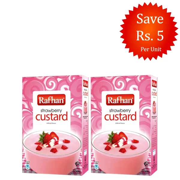 Rafhan Strawberry Custard 275g (Pack of 2)