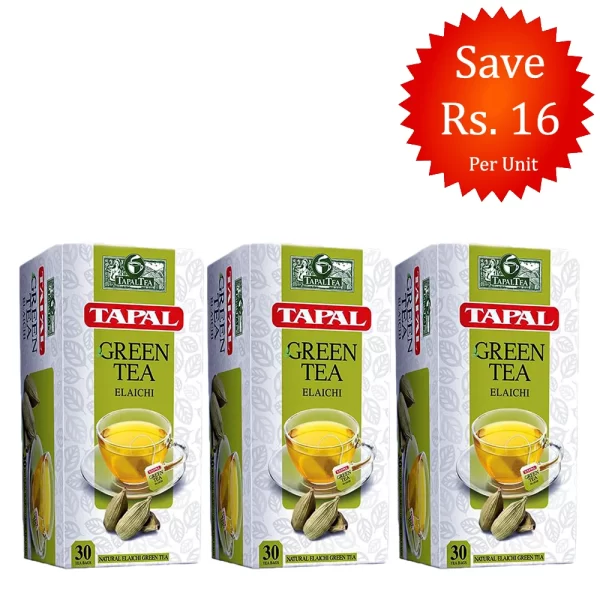 Tapal Green Tea Elaichi 45g 30ct (Pack of 3)