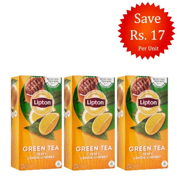 Lipton Green Tea Lemon Honey 32.5g 25ct (Pack of 3)