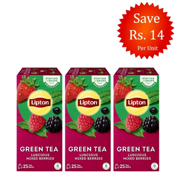 Lipton Green Tea Mix Berries 32.5g 25ct (Pack of 3)