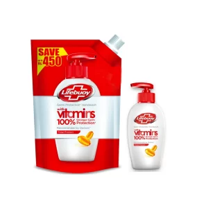 Lifebuoy Handwash Total 200mL with 900mL Refill Combo Pack