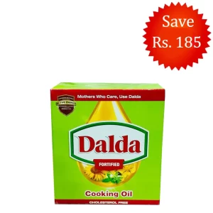 Dalda Fortified Cooking Oil 1L Pouch (Pack of 5)