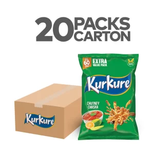 Kurkure Chutney Chaska 58g Carton (Pack of 20)