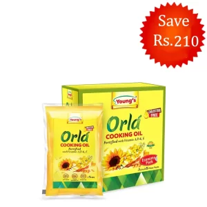 Youngs Orla Cooking Oil 1L Pouch (Pack of 5)