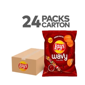 Lays Wavy Texas BBQ 30g (Pack of 24)