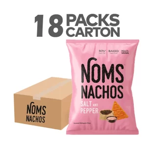 NOMS Nachos Pink Salt and Pepper 64g (Pack of 18)