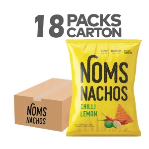 NOMS Nachos Chilli Lemon 64g (Pack of 18)