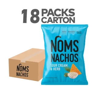 NOMS Nachos Sour Cream & Herb 64g (Pack of 18)