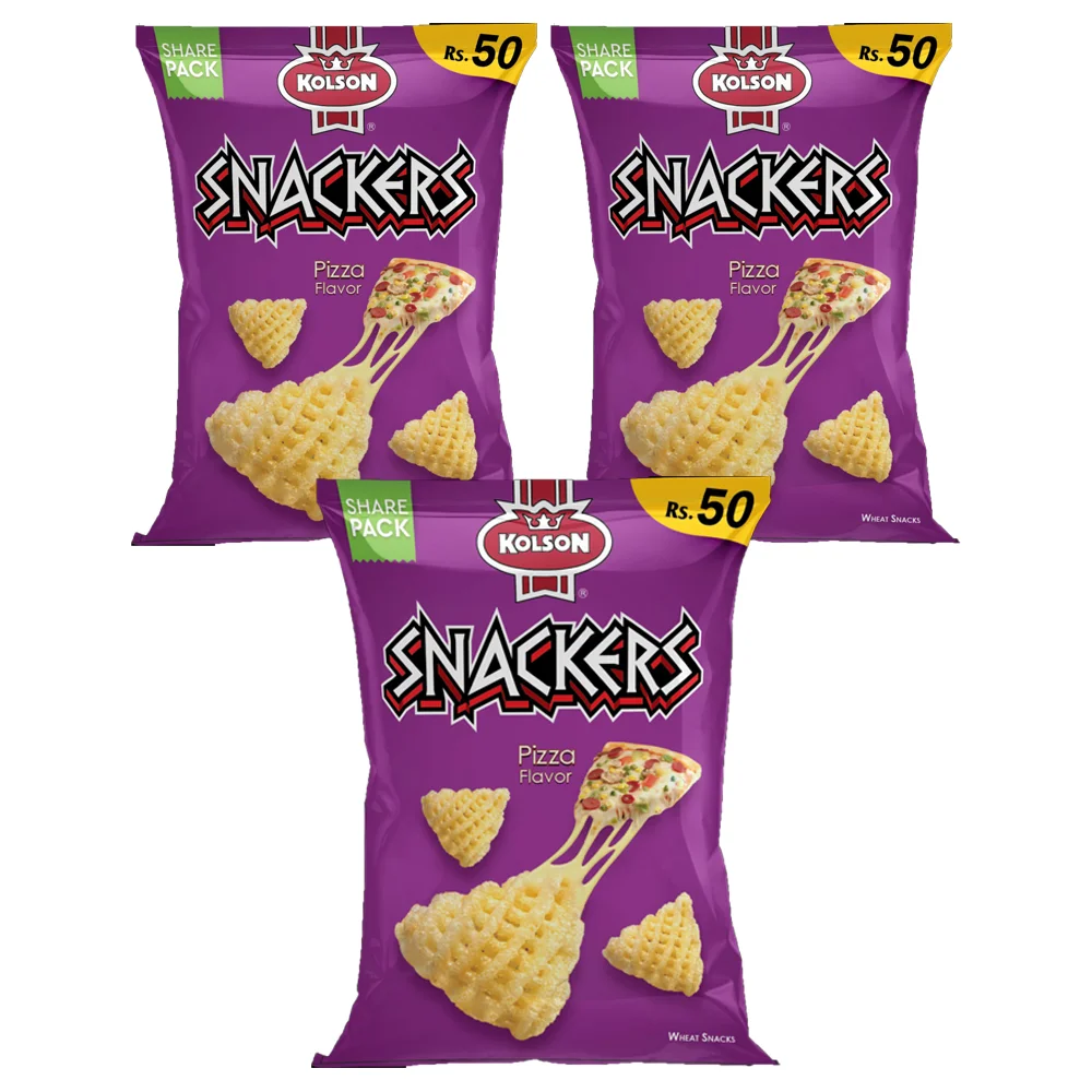 Kolson Snackers Pizza 34g (Pack of 3)